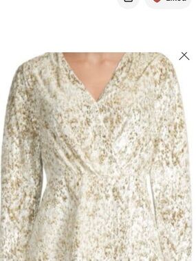 Elie Tahari Gold Speckled Coordinating Top and Bottom